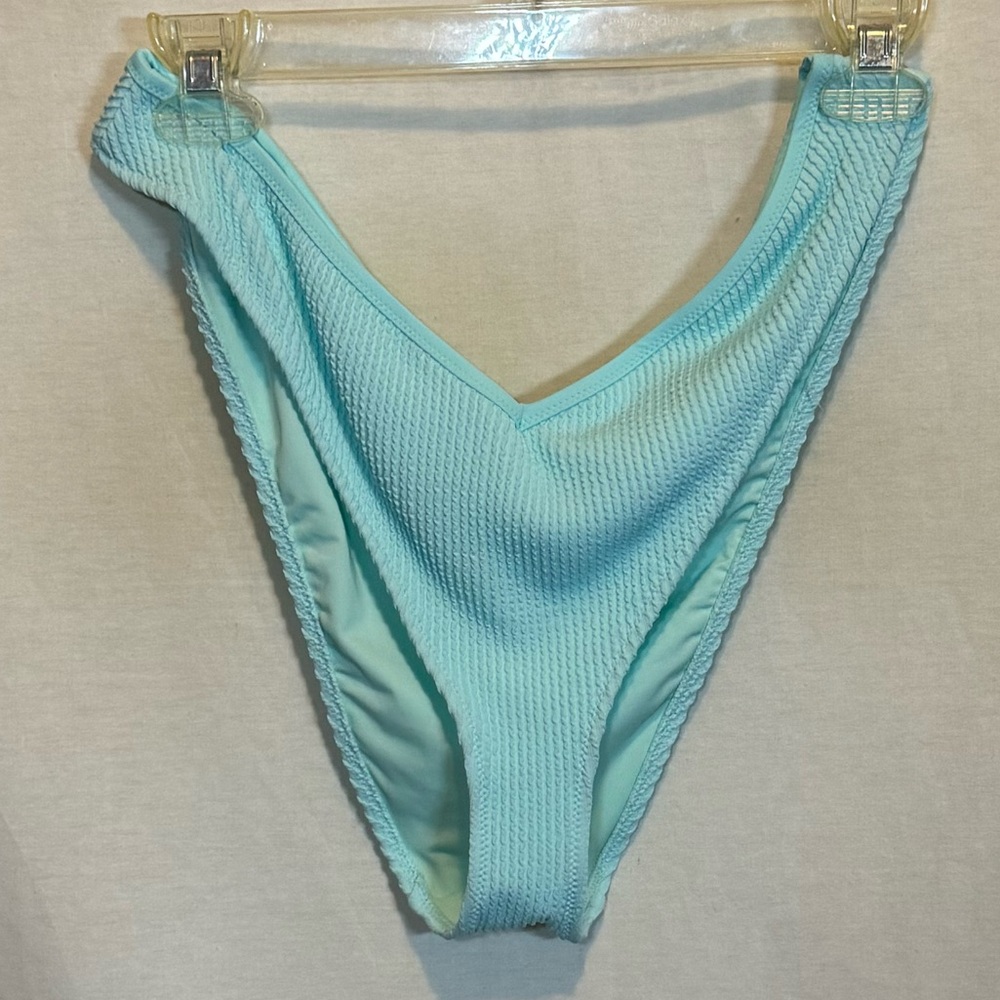 AA-125 Aerie NWT Cheeky Blue Summer Swim Bikini Bottoms Size XL‎